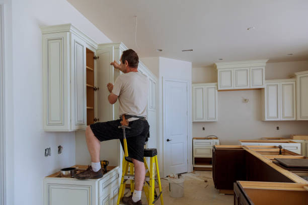 Kitchen island installation in Clarksville by JMT Kitchen Cabinet